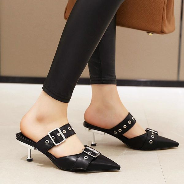 slippers aiweiyi women fashion high heeled shoes mules pointed toe buckle design summer black white flip flops
slippers aiweiyi women fashion high heeled shoes mules pointed toe buckle design summer black white flip flops