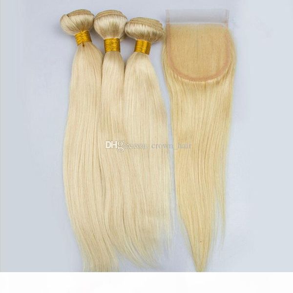 straight #613 pure color hair bundles with lace frontal 4 pcs lot 9a brazilian hair lace closure with hair weaves, Black
straight #613 pure color hair bundles with lace frontal 4 pcs lot 9a brazilian hair lace closure with hair weaves, Black