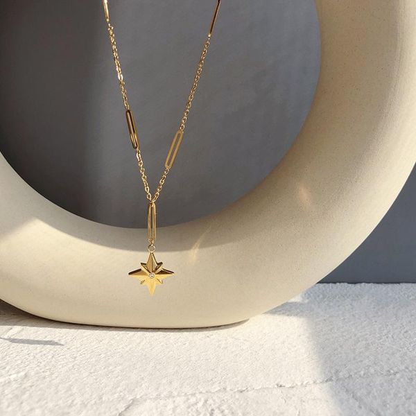 chains titanium geo zircon star necklace women stainless steel jewelry ol designer t show runway boho japan korean, Silver
chains titanium geo zircon star necklace women stainless steel jewelry ol designer t show runway boho japan korean, Silver