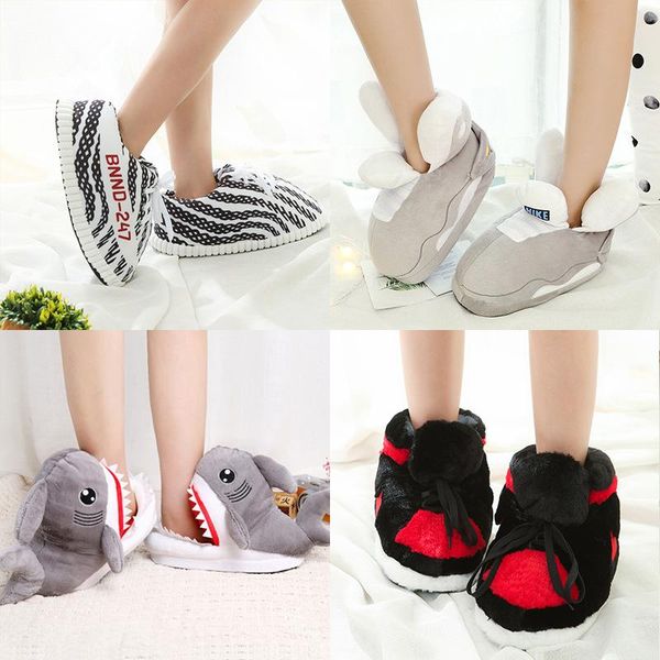 slippers ladies cotton shoes plus velvet warmth thick wood board funny indoor halloween sharks couple, Black
slippers ladies cotton shoes plus velvet warmth thick wood board funny indoor halloween sharks couple, Black