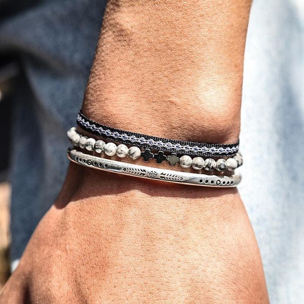 beaded, strands 2021 vintage silver color cuff men's bracelet & bangle colombia handmade braided rope chain natural cross agate beads b, Black
beaded, strands 2021 vintage silver color cuff men's bracelet & bangle colombia handmade braided rope chain natural cross agate beads b, Black