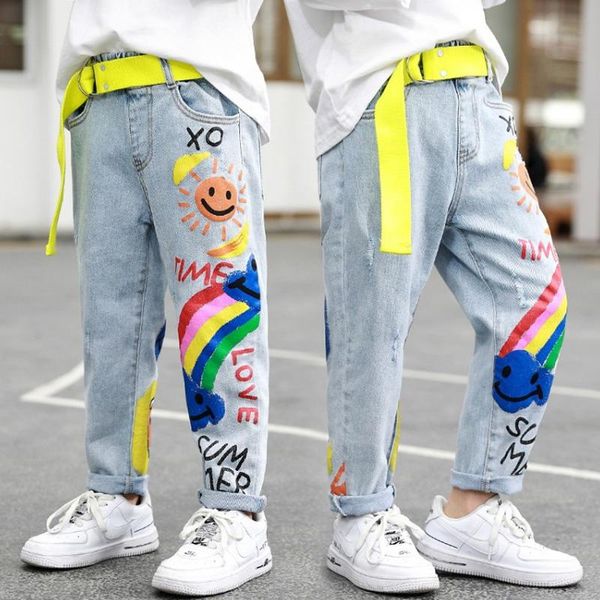 jeans pour enfants graffiti peinture arc-en-ciel imprimé filles pantalons décontractés de dessin animé, Blue
jeans pour enfants graffiti peinture arc-en-ciel imprimé filles pantalons décontractés de dessin animé, Blue