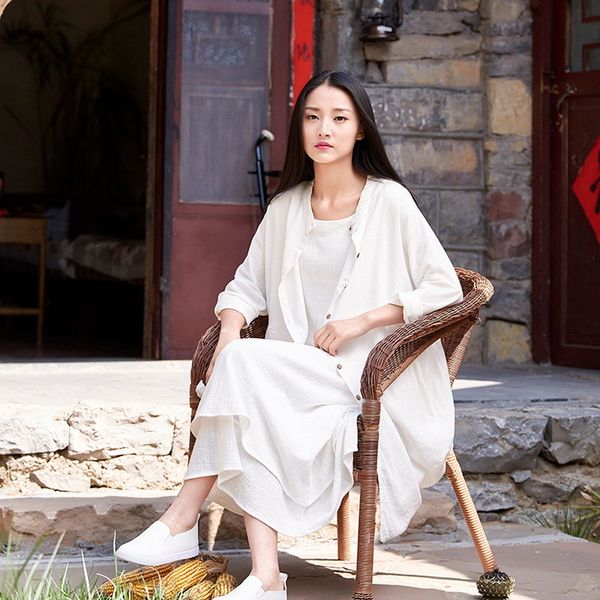 2021 new spring summer cotton linen women's original design retro shirts female long sleeve flax shirt ladies camisa chemise nuig, White
2021 new spring summer cotton linen women's original design retro shirts female long sleeve flax shirt ladies camisa chemise nuig, White