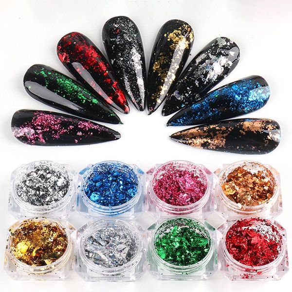 nail glitter aluminum foil sequins for nails gold silver irregular flakes mirror chrome powder manicure winter decorations lycb01-08, Silver;gold
nail glitter aluminum foil sequins for nails gold silver irregular flakes mirror chrome powder manicure winter decorations lycb01-08, Silver;gold