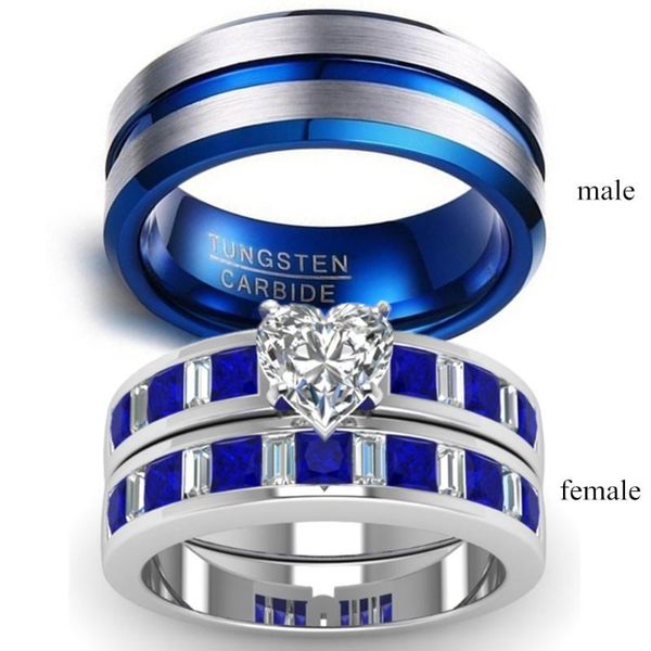 wedding rings silver color cubic zirconia couples stainless steel ring set for women men party jewelry, Slivery;golden
wedding rings silver color cubic zirconia couples stainless steel ring set for women men party jewelry, Slivery;golden