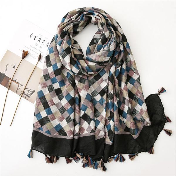 hats, scarves & gloves sets 2021 women fashion geometric plaid viscose shawl scarf lady wrap warm stole bufandas musli, Blue;gray
hats, scarves & gloves sets 2021 women fashion geometric plaid viscose shawl scarf lady wrap warm stole bufandas musli, Blue;gray