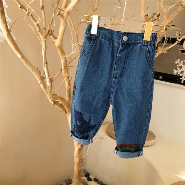 jeans baby boy spring autumn denim girls trousers kids casual cartoon bear rainbow printed pants infant, Blue
jeans baby boy spring autumn denim girls trousers kids casual cartoon bear rainbow printed pants infant, Blue