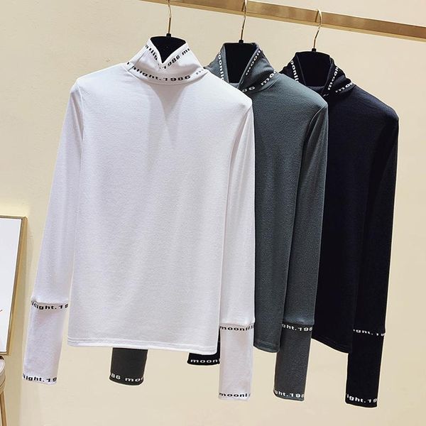 women's t-shirt wwenn woman turtleneck print letter gray female clothing womens cotton long sleeve women t shirt casual tee, White
women's t-shirt wwenn woman turtleneck print letter gray female clothing womens cotton long sleeve women t shirt casual tee, White