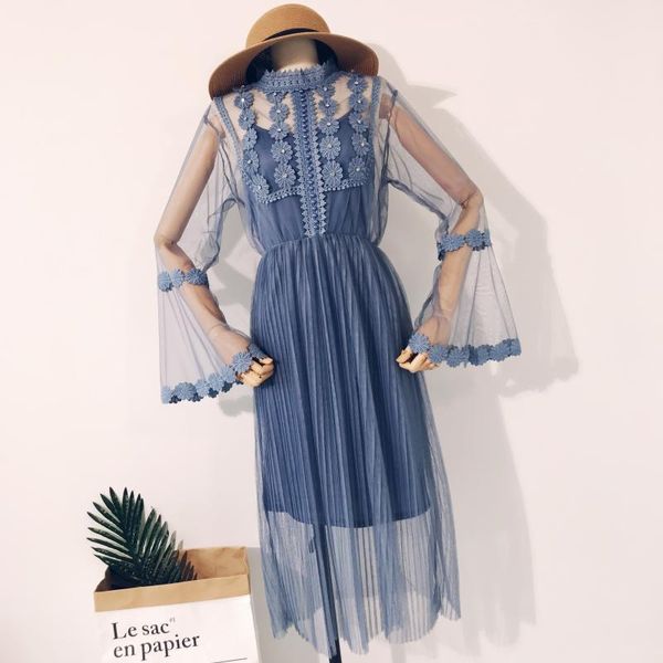 casual dresses floral lace spring summer dress women o-neck flare sleeve 2021 elegant office polka dots vestidos mujer, Black;gray
casual dresses floral lace spring summer dress women o-neck flare sleeve 2021 elegant office polka dots vestidos mujer, Black;gray