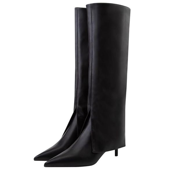 new arrivals fashion patent leather&pu boots wedding flat with pants women's 2022 new solid pointed toe knee-high party shoes, Black
new arrivals fashion patent leather&pu boots wedding flat with pants women's 2022 new solid pointed toe knee-high party shoes, Black
