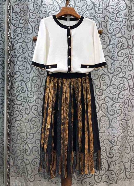 two piece dress ladies skirt designer clothing spring sweater suit women cardigan coats+lace patchwork mid-calf vintage skirt set g8dw, White
two piece dress ladies skirt designer clothing spring sweater suit women cardigan coats+lace patchwork mid-calf vintage skirt set g8dw, White