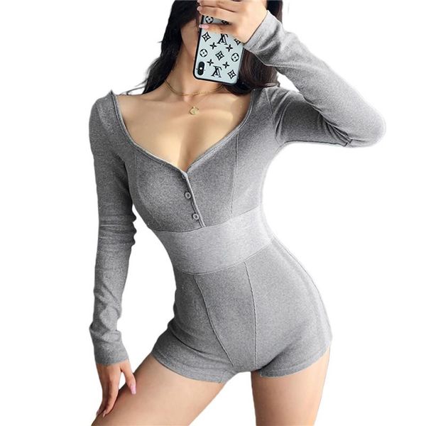 women's jumpsuits & rompers high waist playsuit casual u neck button solid color romper long sleeve short pants off-shoulder clothing, Black;white
women's jumpsuits & rompers high waist playsuit casual u neck button solid color romper long sleeve short pants off-shoulder clothing, Black;white