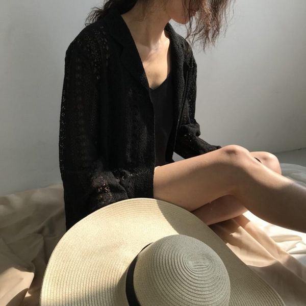 women's suits & blazers summer black lace blazer women casual elegant femme vintage blaser japanese hat chaqueta mujer autumn 2021 50x1, White;black
women's suits & blazers summer black lace blazer women casual elegant femme vintage blaser japanese hat chaqueta mujer autumn 2021 50x1, White;black
