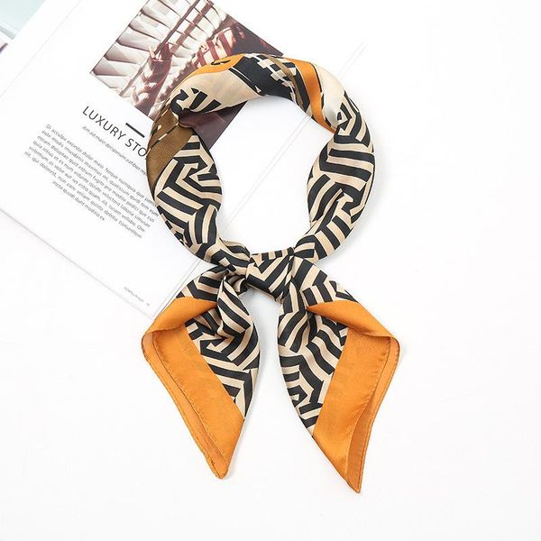 scarves korean fashion simple geometric pattern silk small square scarf decoration multifunctional turban tie 70cm, Blue;gray
scarves korean fashion simple geometric pattern silk small square scarf decoration multifunctional turban tie 70cm, Blue;gray