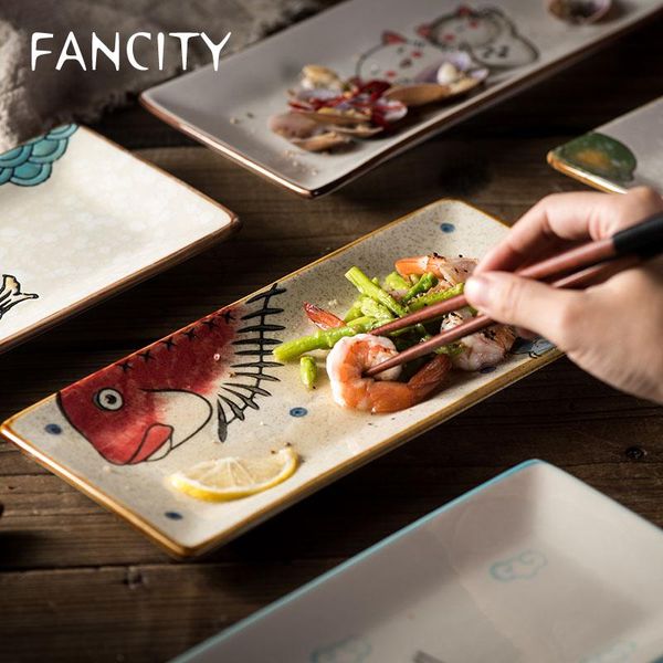 dishes & plates fancity sushi plate, rectangular long household ceramic flat square underglaze tableware dish
dishes & plates fancity sushi plate, rectangular long household ceramic flat square underglaze tableware dish