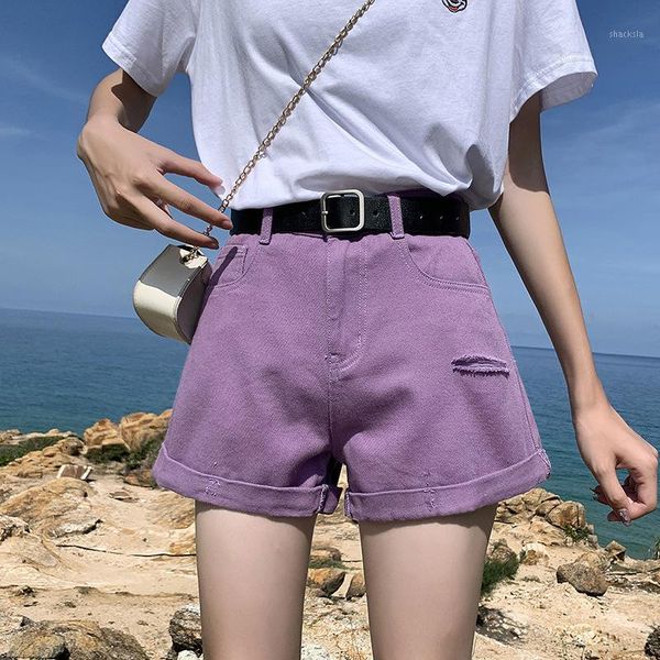 purple denim shorts female summer high waist wide leg a-line loose holes wear women's, White;black
purple denim shorts female summer high waist wide leg a-line loose holes wear women's, White;black