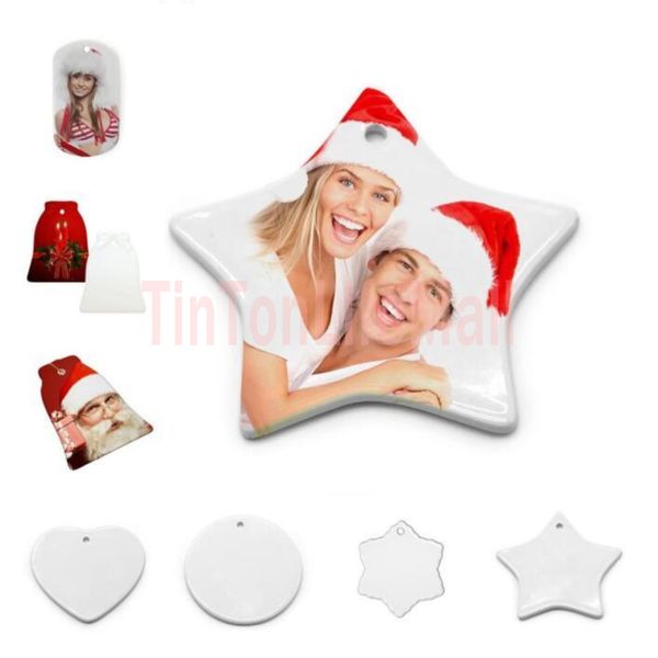 us stock diy sublimation blank ceramic pendant christmas decorations heat transfer printing ceramics ornament 10 styles sxo31
us stock diy sublimation blank ceramic pendant christmas decorations heat transfer printing ceramics ornament 10 styles sxo31
