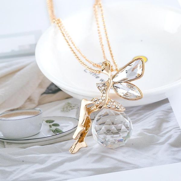 fashion all match angel wing transparent crystal necklaces temperament women charm pendant necklace party gifts, Silver
fashion all match angel wing transparent crystal necklaces temperament women charm pendant necklace party gifts, Silver