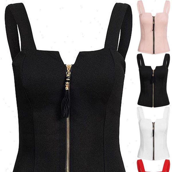 womens clothing summer womens fashion sleeveless blouse tank zipper elegant slim fit bandage shirt, White
womens clothing summer womens fashion sleeveless blouse tank zipper elegant slim fit bandage shirt, White