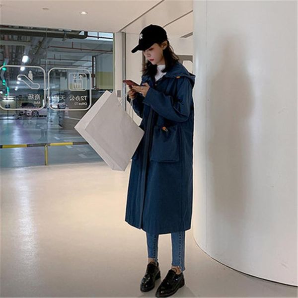 women's trench coats 2021 spring autumn korean style loose long windbreaker long-sleeved overcoats g458, Tan;black
women's trench coats 2021 spring autumn korean style loose long windbreaker long-sleeved overcoats g458, Tan;black
