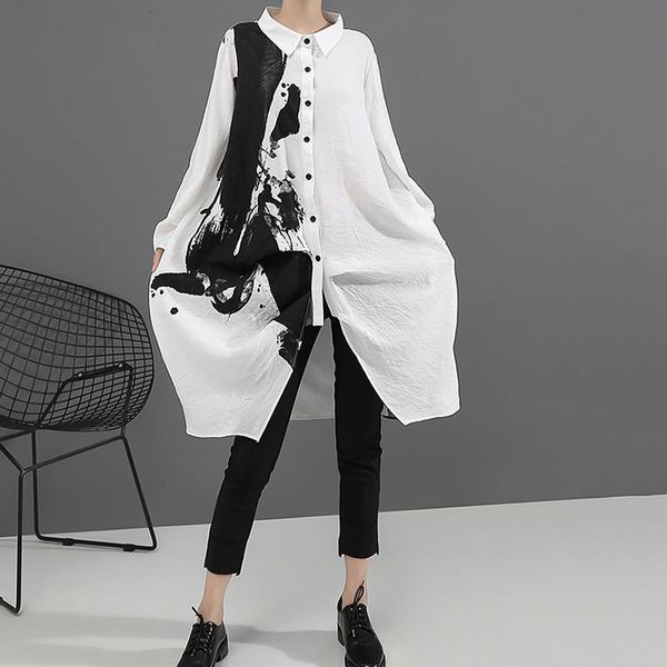 casual dresses women black white print big size oversize dress lapel long sleeve loose fit fashion tide spring autumn 2021, Black;gray
casual dresses women black white print big size oversize dress lapel long sleeve loose fit fashion tide spring autumn 2021, Black;gray