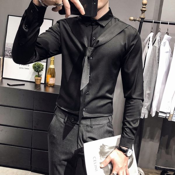 mais tamanho new 5xl-s moda manga longa gravata decorao camisas para roupas masculinas slido fino ajuste vestido blusa h urnl, Black;brown
mais tamanho new 5xl-s moda manga longa gravata decorao camisas para roupas masculinas slido fino ajuste vestido blusa h urnl, Black;brown