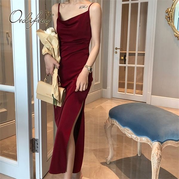 ordi2021 summer vintage women satin slip dress spaghetti strap side slit black burgundy silk long party dress, Black;gray
ordi2021 summer vintage women satin slip dress spaghetti strap side slit black burgundy silk long party dress, Black;gray
