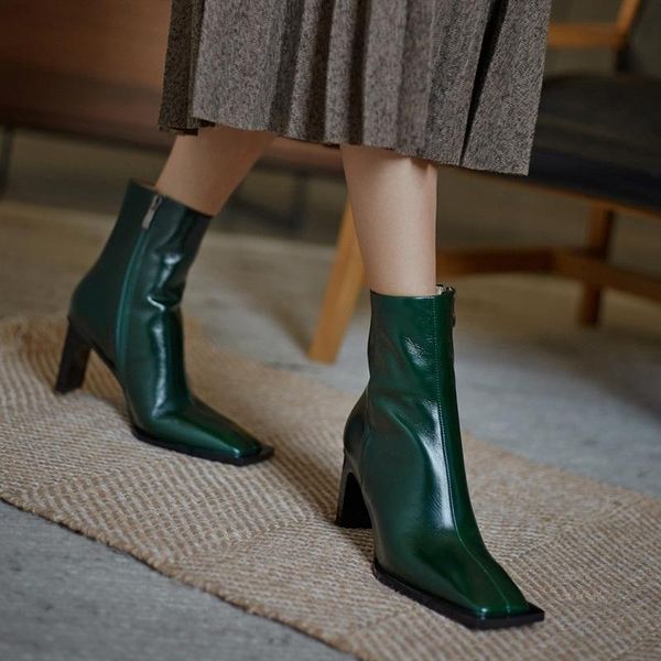 boots fashion genuine leather thick high heels platform women ankle heel shoes quality dress short 39, Black
boots fashion genuine leather thick high heels platform women ankle heel shoes quality dress short 39, Black