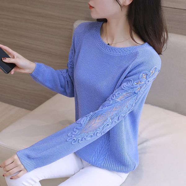 2021 new fall hollow korean pullover's winter was long knitted female casual sweater pull femme h256 jy4b, White;black
2021 new fall hollow korean pullover's winter was long knitted female casual sweater pull femme h256 jy4b, White;black