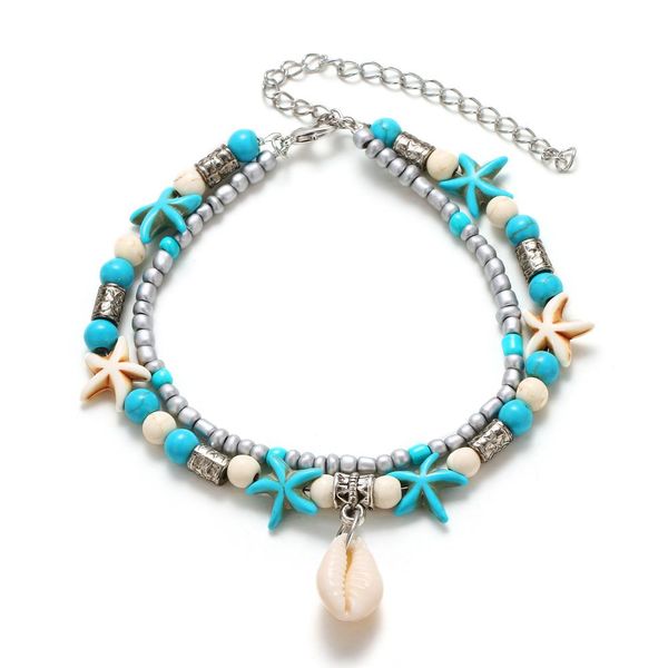 vintage shell beads pendant anklets for women new multi layer anklet foot bracelet handmade bohemian jewelry, Red;blue
vintage shell beads pendant anklets for women new multi layer anklet foot bracelet handmade bohemian jewelry, Red;blue