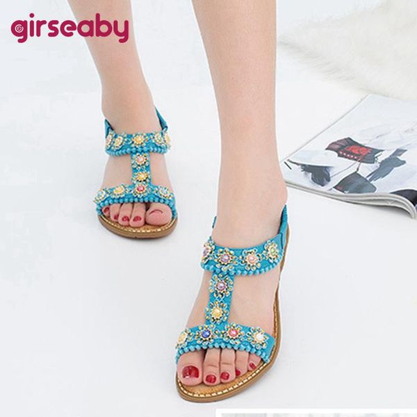 girseaby new 2021 women sandals open toe flat bohemia colorful crystal stylish deigner breathable big size 42 beach a3608, Black
girseaby new 2021 women sandals open toe flat bohemia colorful crystal stylish deigner breathable big size 42 beach a3608, Black
