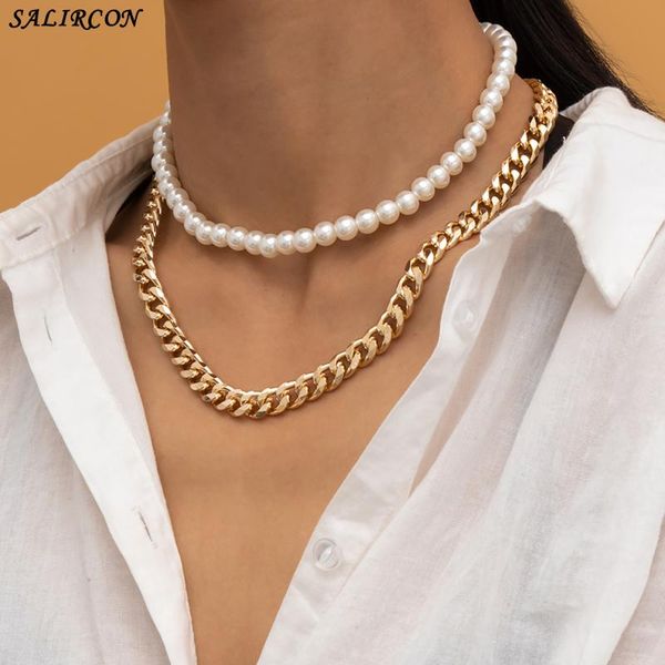 salircon punk imitation pearl chains necklace for women vintage aesthetic link chain choker necklace fashion jewelry gift 2021, Silver
salircon punk imitation pearl chains necklace for women vintage aesthetic link chain choker necklace fashion jewelry gift 2021, Silver