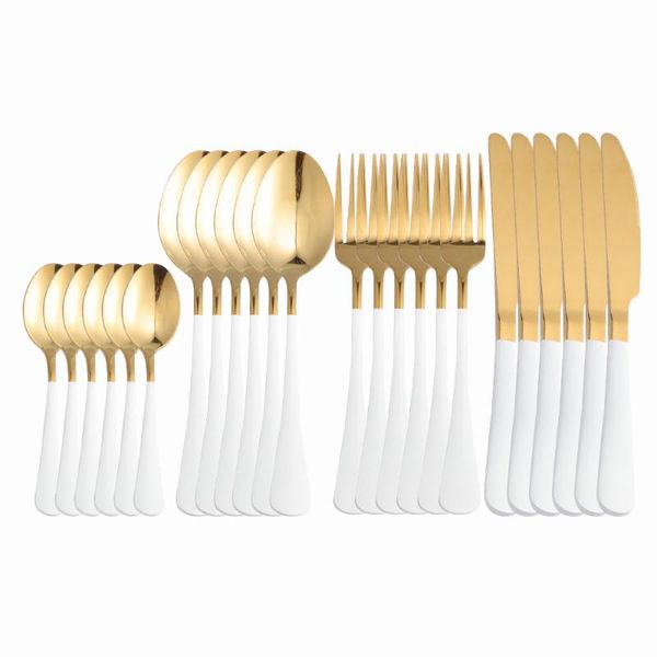 flatware sets 24pcs white gold stainless steel cutlery tableware set dinnerware dinner party forks knives spoons silverware
flatware sets 24pcs white gold stainless steel cutlery tableware set dinnerware dinner party forks knives spoons silverware