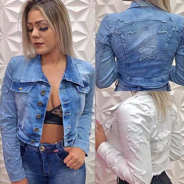 fnoce 2021 new women's jeans jackets fashion young casual solid long sleeve slim single breasted short denim coats, Black;brown
fnoce 2021 new women's jeans jackets fashion young casual solid long sleeve slim single breasted short denim coats, Black;brown