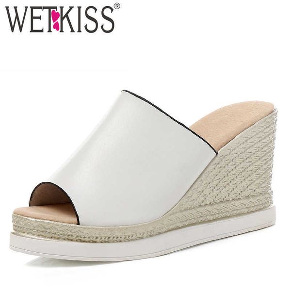 wetkiss summer slippers women slides shoes fashion casual platform shoes female mules wedges shoes woman summer white 210630, Black
wetkiss summer slippers women slides shoes fashion casual platform shoes female mules wedges shoes woman summer white 210630, Black