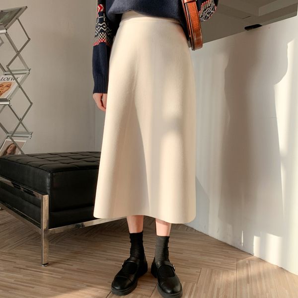 2021 spring new high waist pure color women woolen elegant a-line casual long skirt faldas jupe femme saia gr8g, Black
2021 spring new high waist pure color women woolen elegant a-line casual long skirt faldas jupe femme saia gr8g, Black