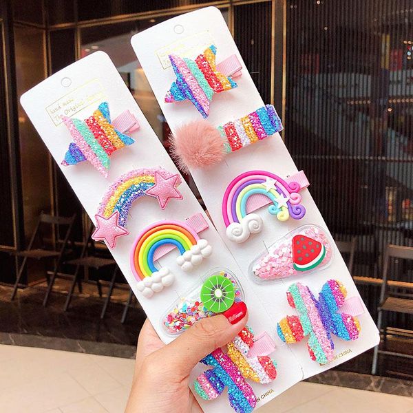 hair accessories 3/5pcs/set cute colorful rainbow clips for girls ornament hairpin headband barrettes kids fashion, Slivery;white
hair accessories 3/5pcs/set cute colorful rainbow clips for girls ornament hairpin headband barrettes kids fashion, Slivery;white