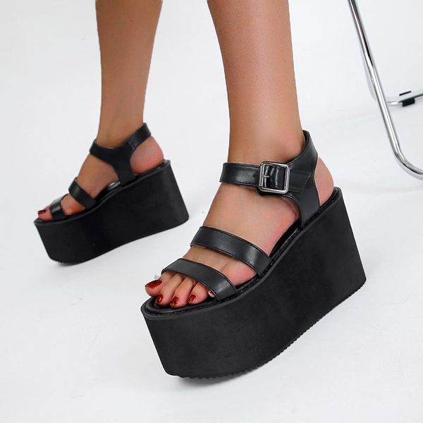 dress shoes 10cm wedge heels punk ladies open toe platform wedged chunky summer gladiator sandals black sandalias romanas mujer
dress shoes 10cm wedge heels punk ladies open toe platform wedged chunky summer gladiator sandals black sandalias romanas mujer