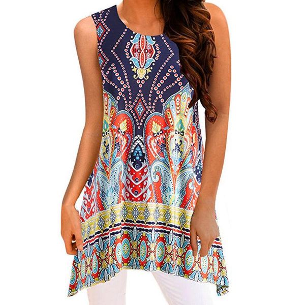 women's blouses & shirts 2021 women shirt blusas femininas multicolor sleeveless o-neck print polyester ladies blouse clothing *50, White
women's blouses & shirts 2021 women shirt blusas femininas multicolor sleeveless o-neck print polyester ladies blouse clothing *50, White