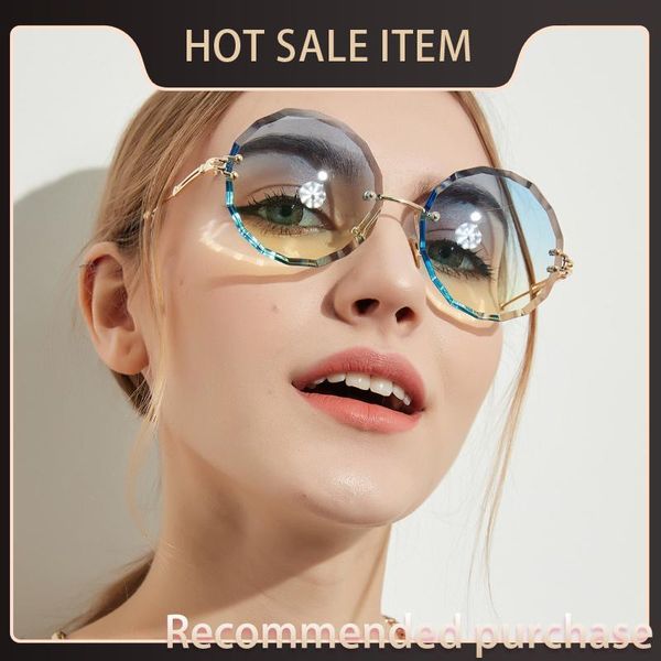 borderless fashion color round retro for designer sunglasses diamond brand women sun transparent cut luxury lens glasses ladies ijxmo, White;black
borderless fashion color round retro for designer sunglasses diamond brand women sun transparent cut luxury lens glasses ladies ijxmo, White;black