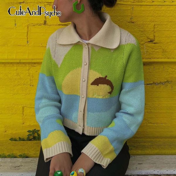 women's knits & tees vintage french style y2k knitted cardigans women autumn chic harajuku print knitwear button up casual 90s sweater, White
women's knits & tees vintage french style y2k knitted cardigans women autumn chic harajuku print knitwear button up casual 90s sweater, White