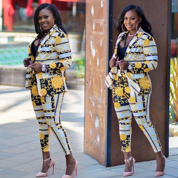 women's two piece pants woman print tracksuits long sleeve fashion sets single button casual autumn streetwear notched, White
women's two piece pants woman print tracksuits long sleeve fashion sets single button casual autumn streetwear notched, White
