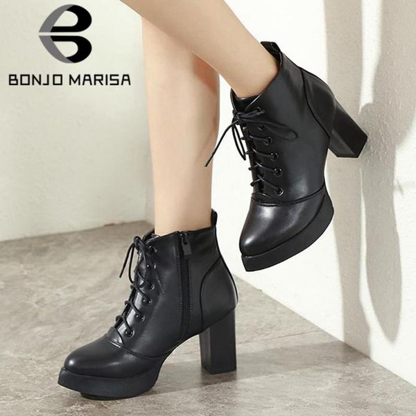 boots chic platform square heels comfortable elegant office ladies shoes women ankle booties, Black
boots chic platform square heels comfortable elegant office ladies shoes women ankle booties, Black