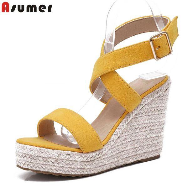dress shoes asumer plus size 34-43 women sandals wedges ankle strap gladiator summer casual party footwear, Black
dress shoes asumer plus size 34-43 women sandals wedges ankle strap gladiator summer casual party footwear, Black