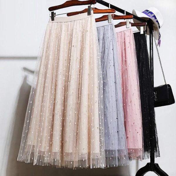 skirts women summer mesh tulle elastic high waist 3 layers beading maxi skirt retro midi pleated, Black
skirts women summer mesh tulle elastic high waist 3 layers beading maxi skirt retro midi pleated, Black