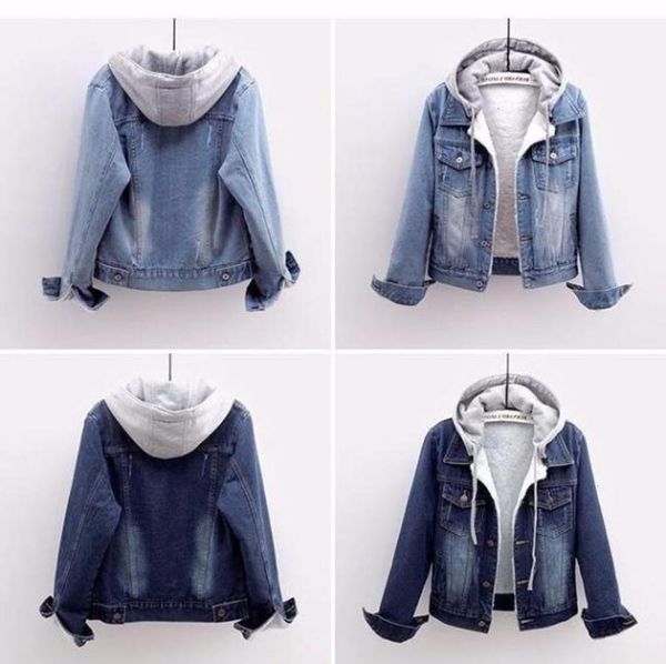 2021winter denim padded women's short korean version thin and thickened detachable hooded warm cashmere cotton jacket, Black;brown
2021winter denim padded women's short korean version thin and thickened detachable hooded warm cashmere cotton jacket, Black;brown