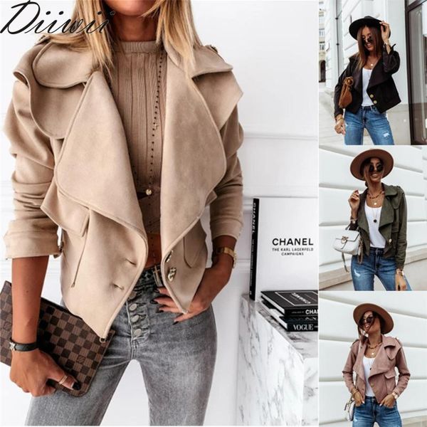 women's jackets diiwii women suede fashion jacket coat turn down collar slim short female streetwear casual ladies coats autumn winter, Black;brown
women's jackets diiwii women suede fashion jacket coat turn down collar slim short female streetwear casual ladies coats autumn winter, Black;brown