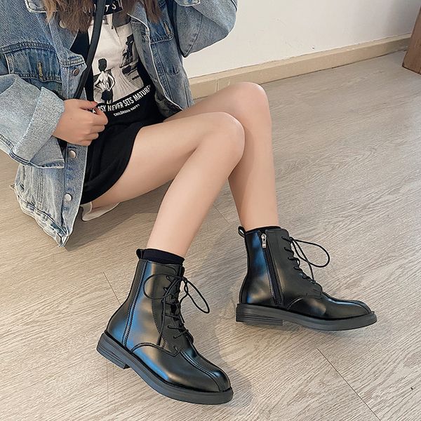 martin women's fashion 2021 simple british style summer thin single short boots autumn thick heels, Black
martin women's fashion 2021 simple british style summer thin single short boots autumn thick heels, Black