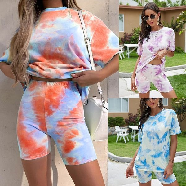 summer tie dye cotton t shirt shorts set two streetwear 2 piece outfits for women jvwe, Gray
summer tie dye cotton t shirt shorts set two streetwear 2 piece outfits for women jvwe, Gray