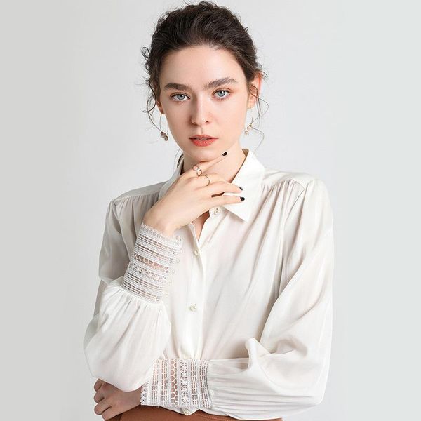 women's blouses & shirts pure silk women 16 momme mulberry long sleeve elegant ladies office shirt female blusas camisa mujer, White
women's blouses & shirts pure silk women 16 momme mulberry long sleeve elegant ladies office shirt female blusas camisa mujer, White